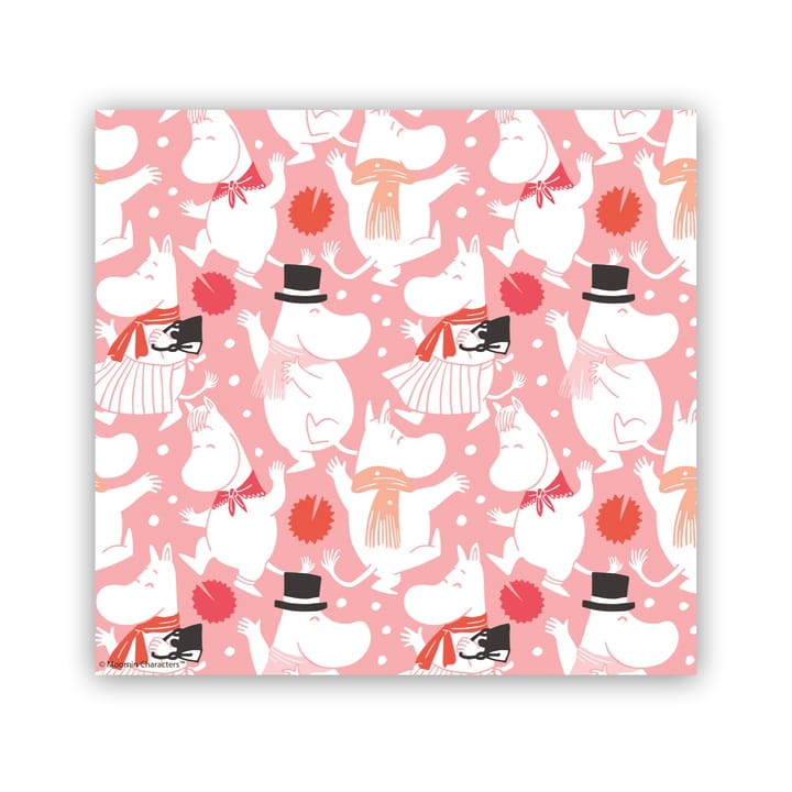 Servilletas Moomin Celebration 33x33 cm, 20-pack - Blanco-rosa - Opto Design