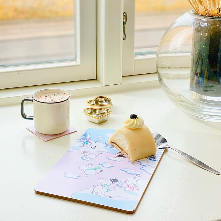 Tabla de cortar Moomin winter 2022 20x30 cm, Azul-blanco-rosa Opto Design