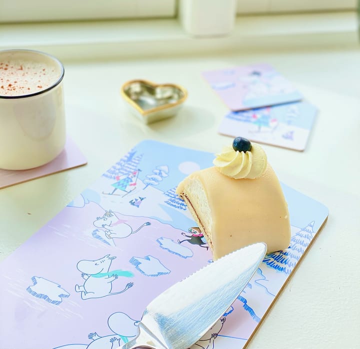 Tabla de cortar Moomin winter 2022 20x30 cm, Azul-blanco-rosa Opto Design
