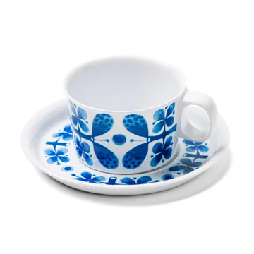 Taza y plato Blues, melamina - taza + platillo - Opto Design