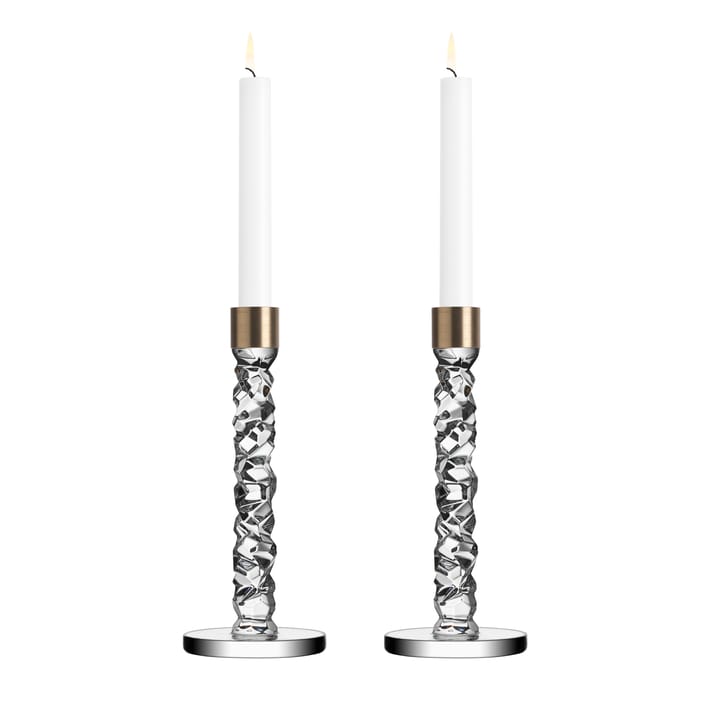 2 Candelabros Carat, latón - set de 2 - Orrefors