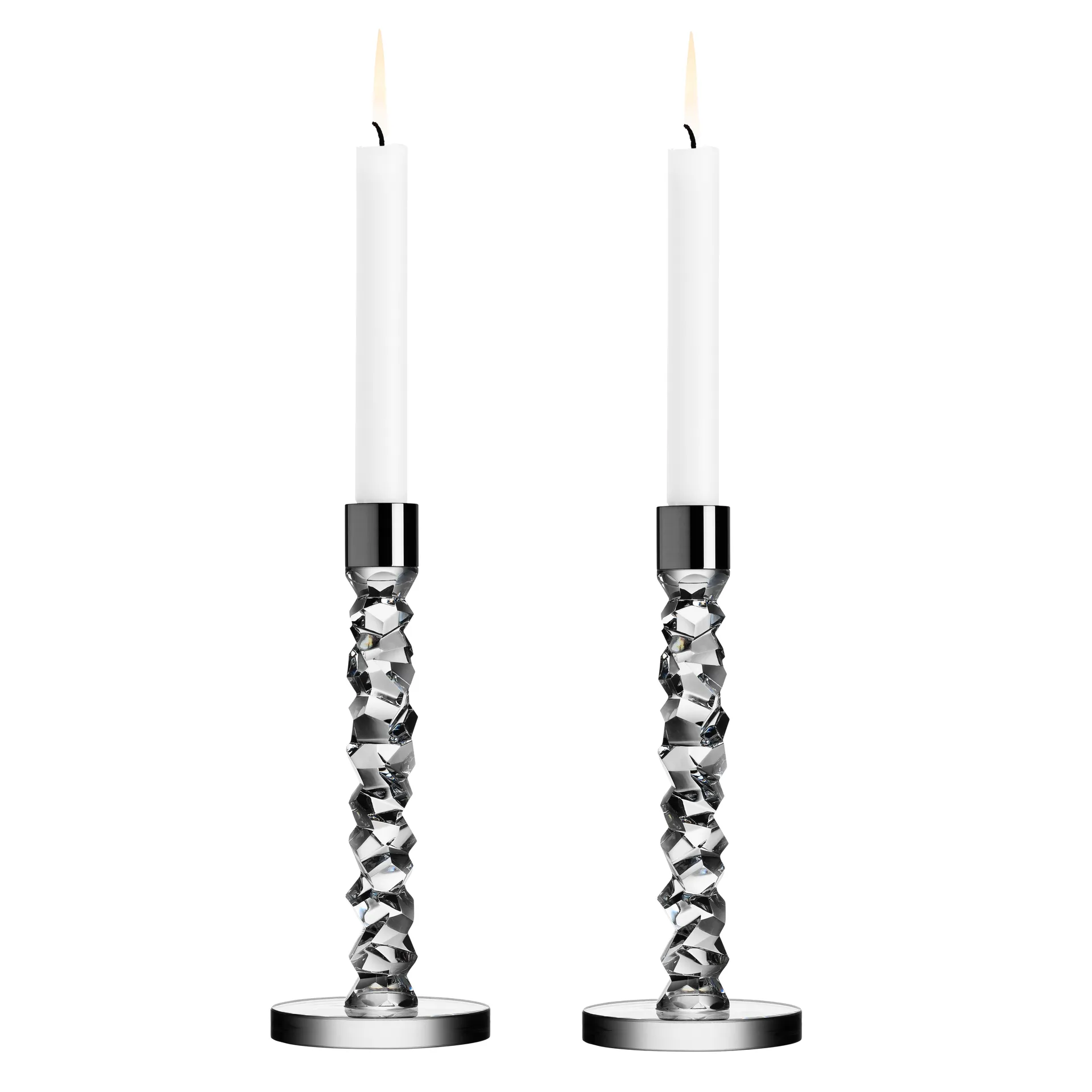 2 Candelabros Carat, set de 2 Orrefors