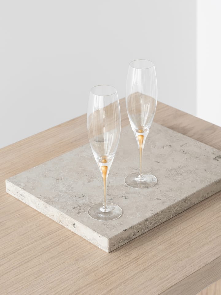2 Copas de champagne Intermezzo 26 cl, Dorado Orrefors