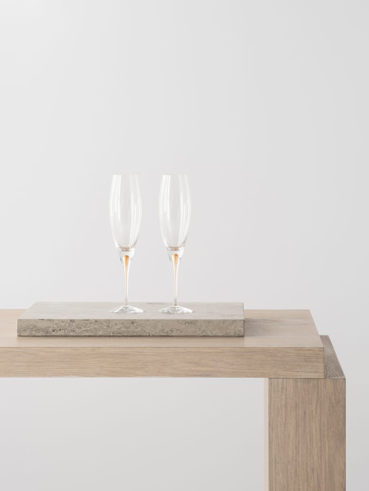 2 Copas de champagne Intermezzo 26 cl, Dorado Orrefors
