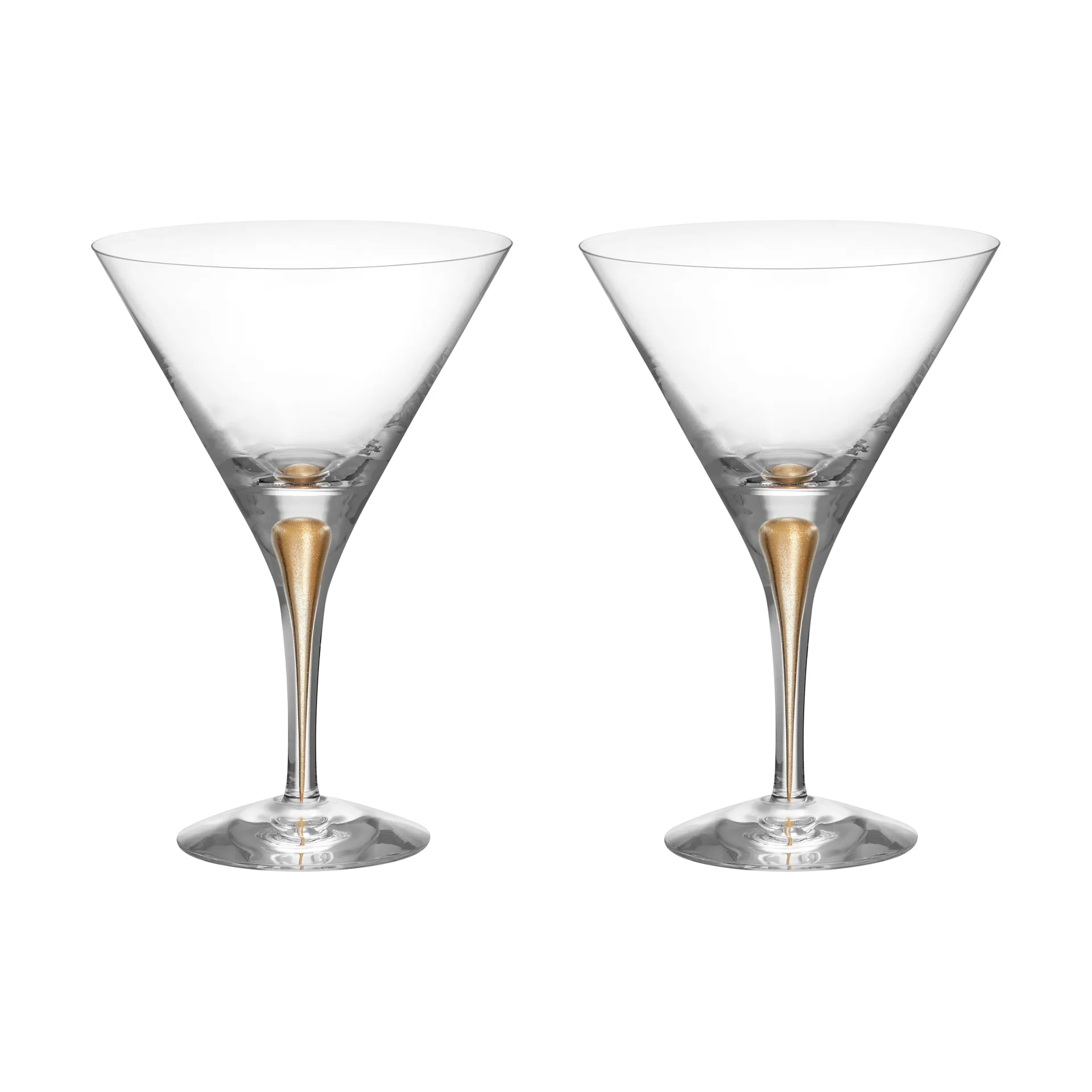 2 Copas martini Intermezzo 25 cl, Oro Orrefors
