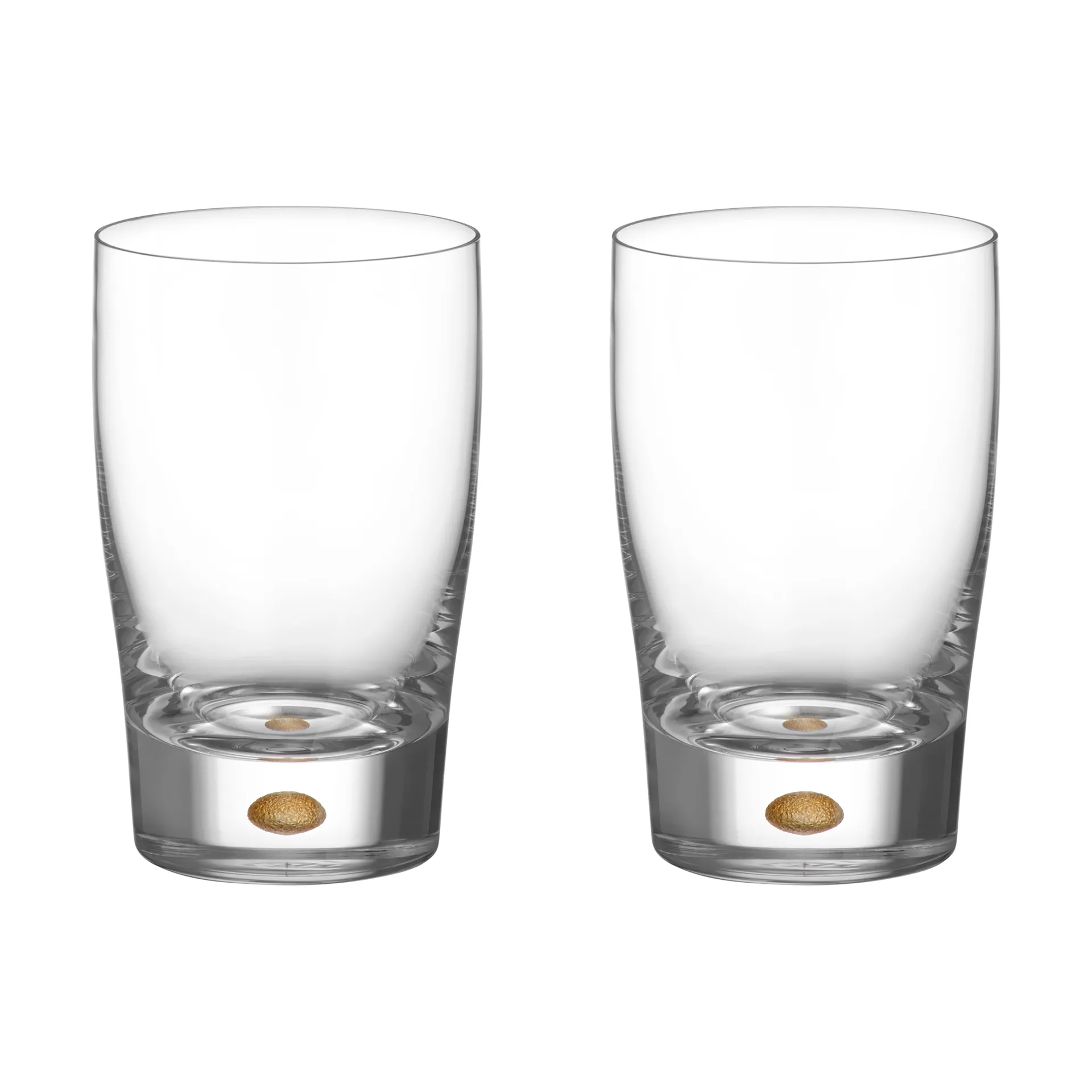 2 Vasos alargados Intermezzo 25 cl, Oro Orrefors