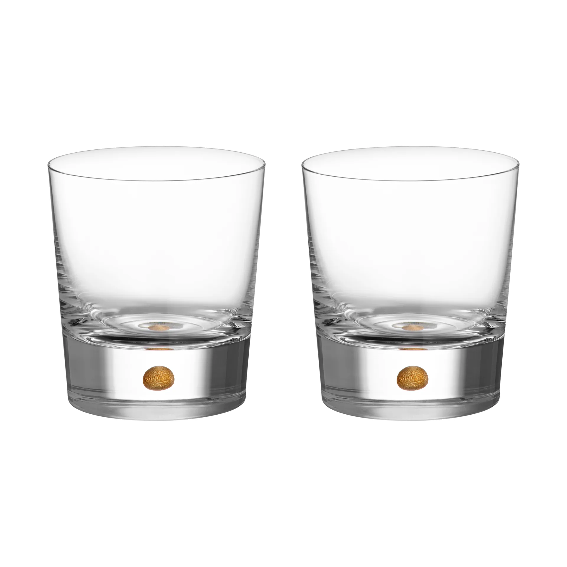 2 Vasos Intermezzo doble old fashioned 40 cl, Oro Orrefors