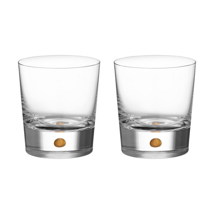 2 Vasos Intermezzo doble old fashioned 40 cl - Oro - Orrefors