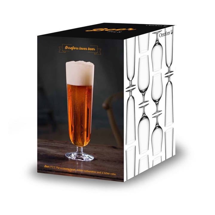4 Copas de cerveza Beer Pils, 47 cl Orrefors