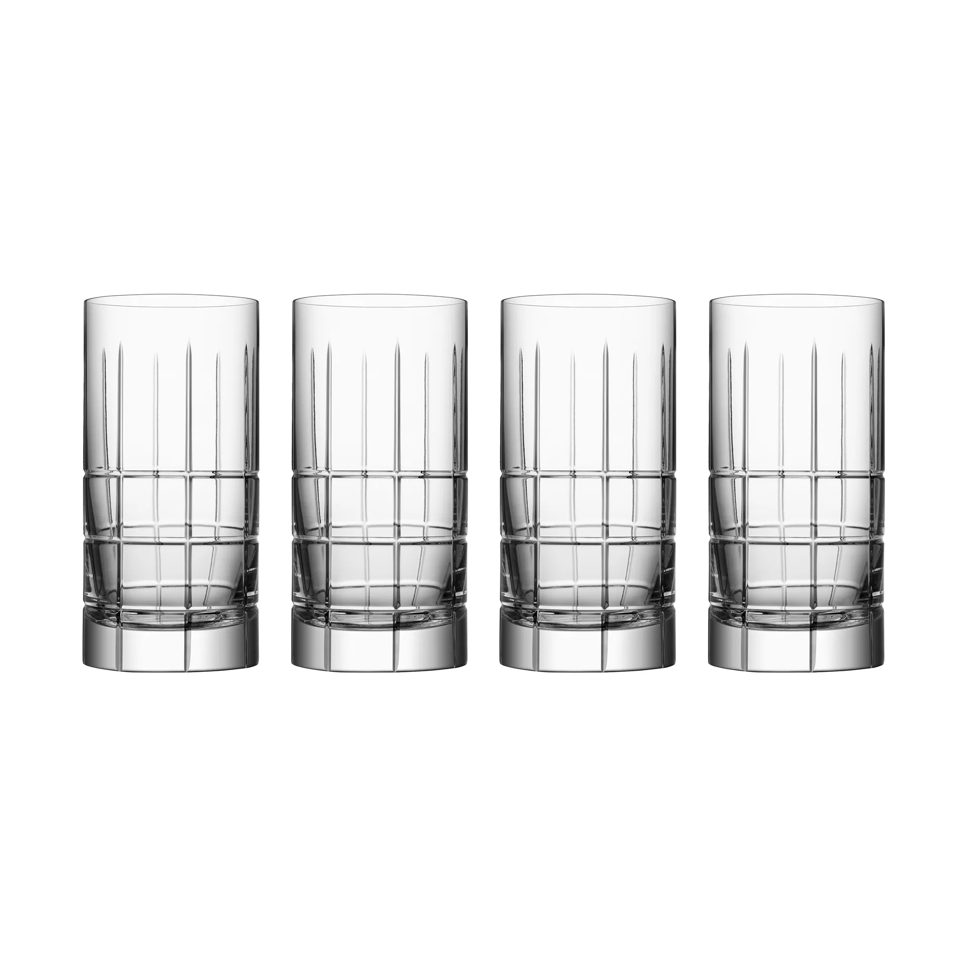 4 Vasos alargados Street 45 cl, Transparente Orrefors