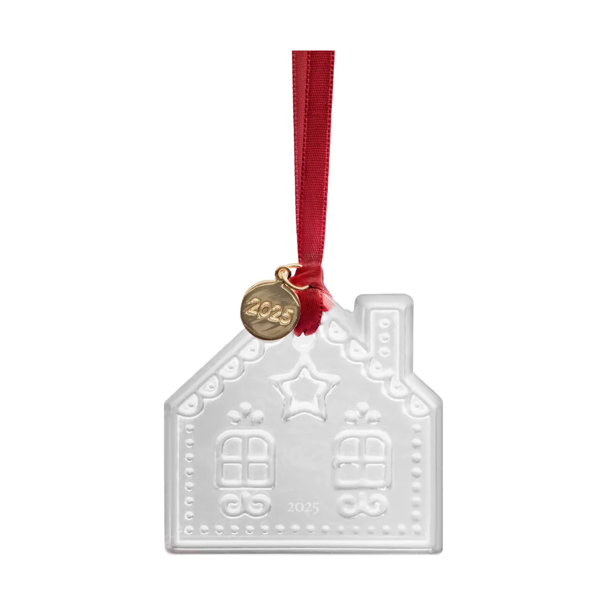 Adorno navideño colgante Annual holiday, Casa de jengibre 2025 Orrefors