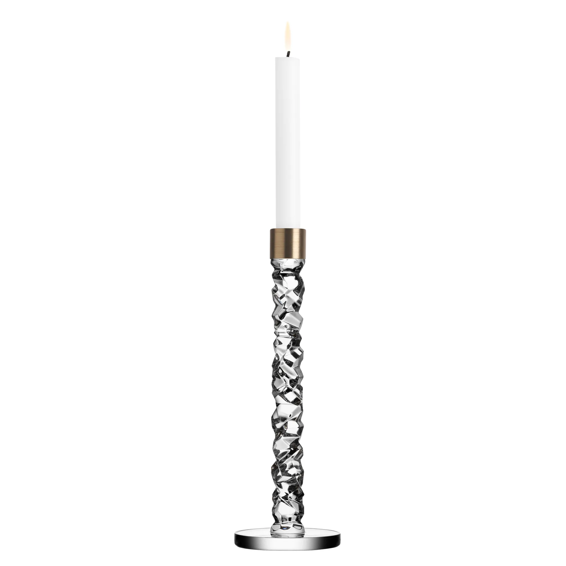 Candelabro Carat latón, altura 29,7 cm Orrefors