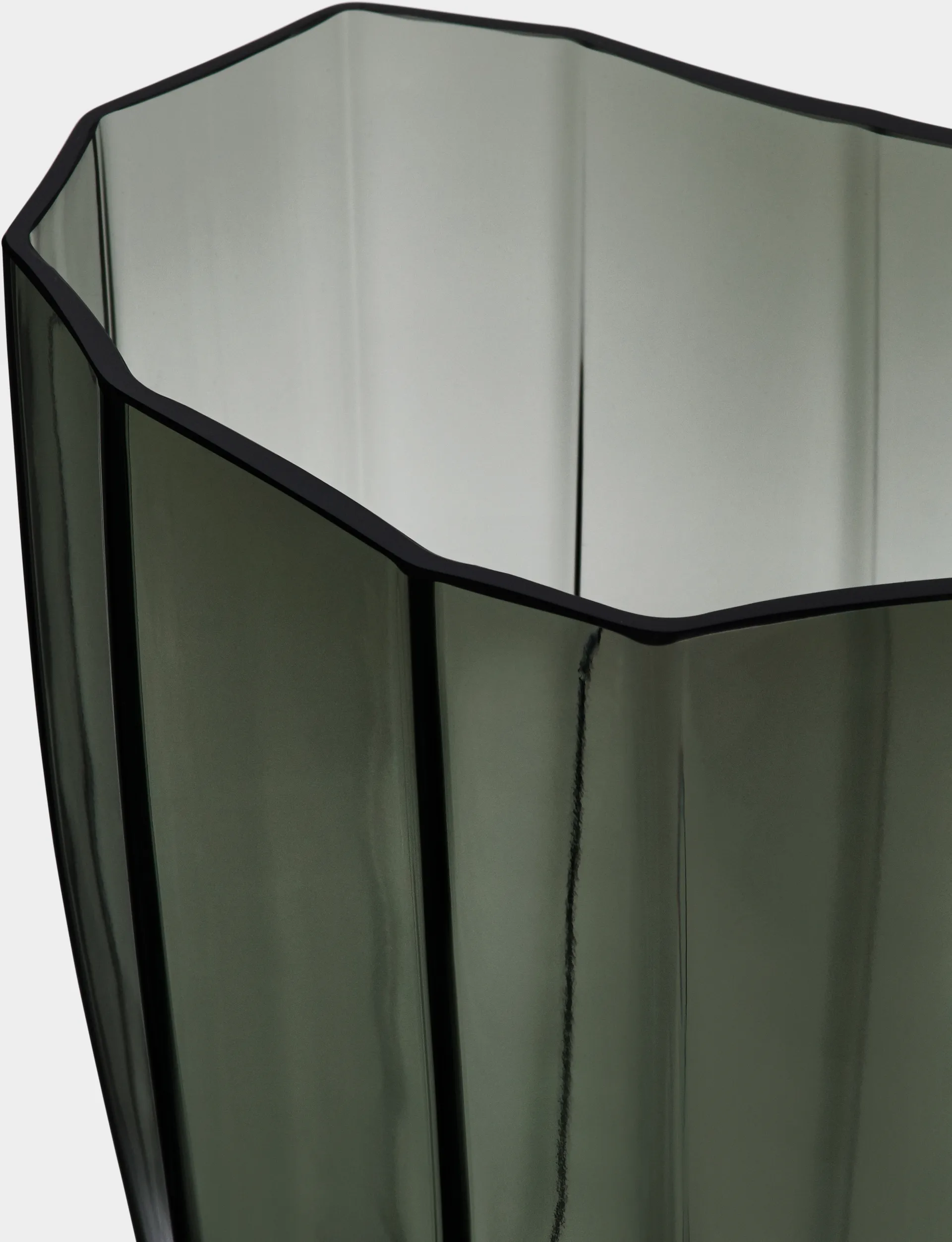 Jarrón Reed 30 cm, Verde musgo Orrefors