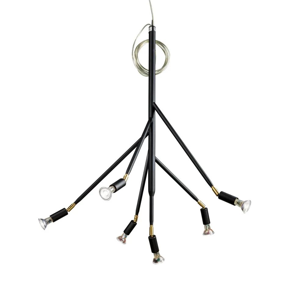 Lámpara colgante Kvist 6, Negro Örsjö Belysning