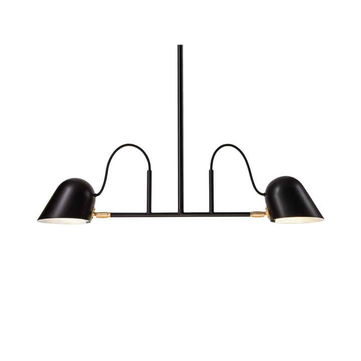 Lámpara colgante Streck 1400 - Negro/latón, instalación fija - Örsjö Belysning