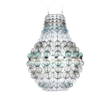 Lámpara de araña The Crown - Acero inoxidable, vidrio verde, color humo y transparente - Örsjö Belysning