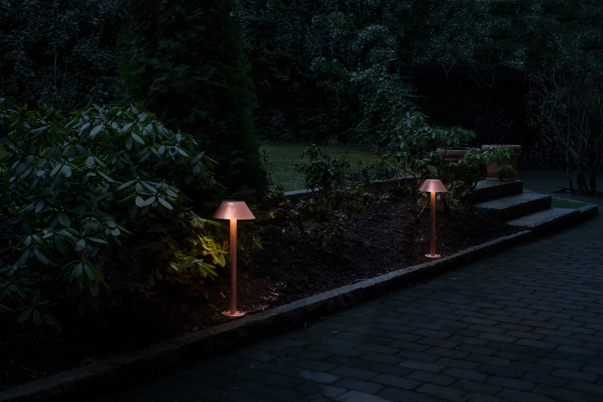 Lámpara de exterior Cake Low, Cobre Örsjö Belysning