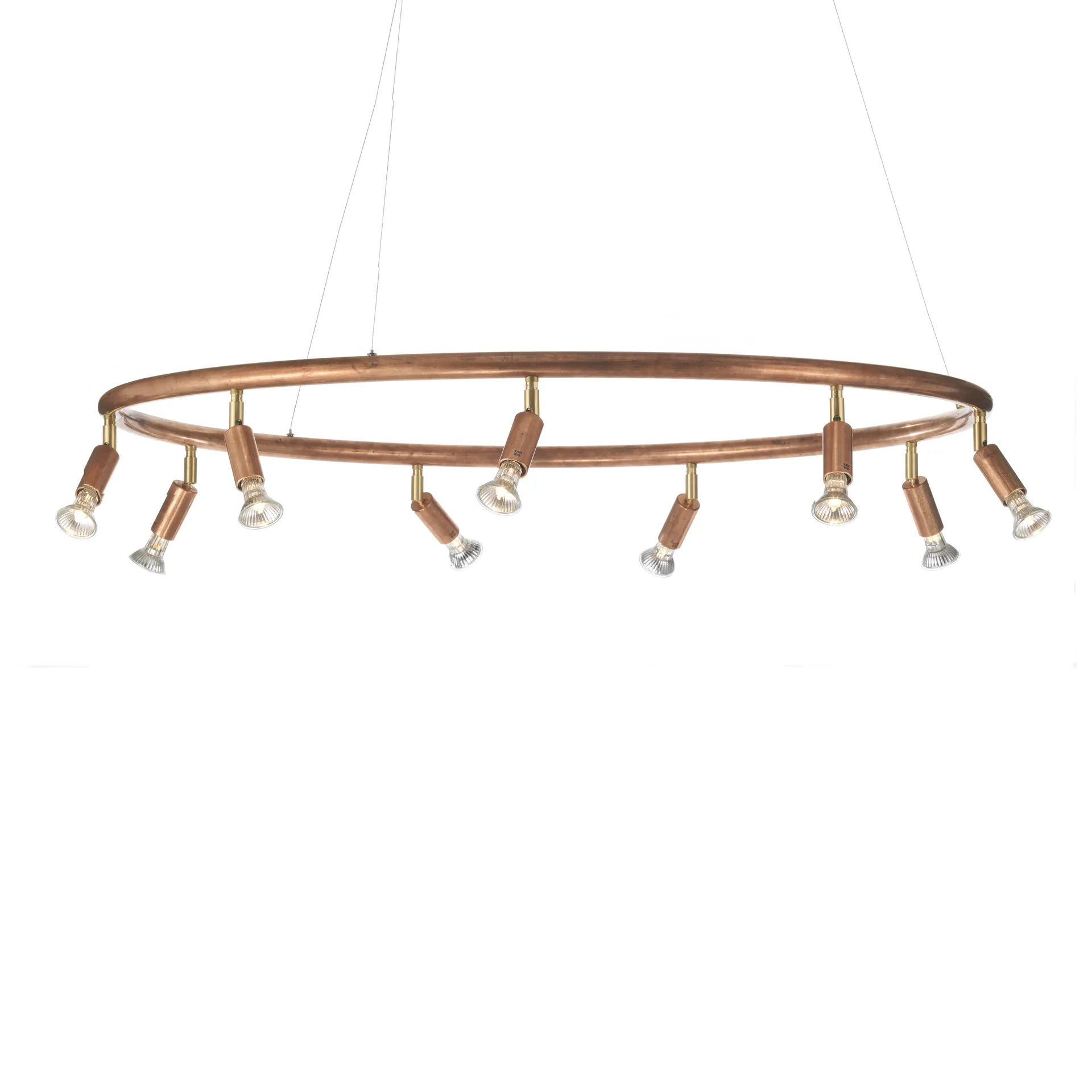 Lámpara de focos Star 9 Ø100 cm, cobre en bruto Örsjö Belysning