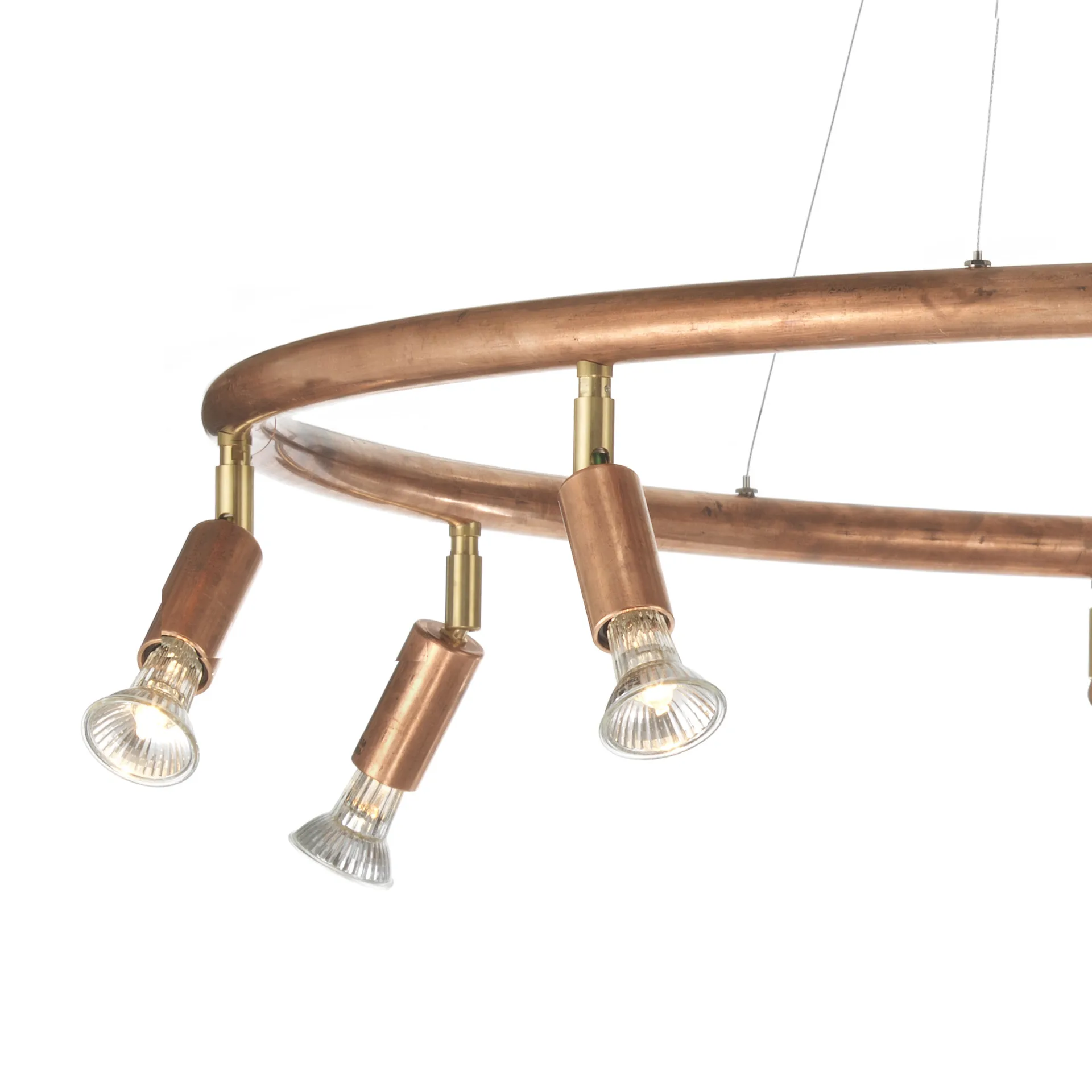 Lámpara de focos Star 9 Ø100 cm, cobre en bruto Örsjö Belysning