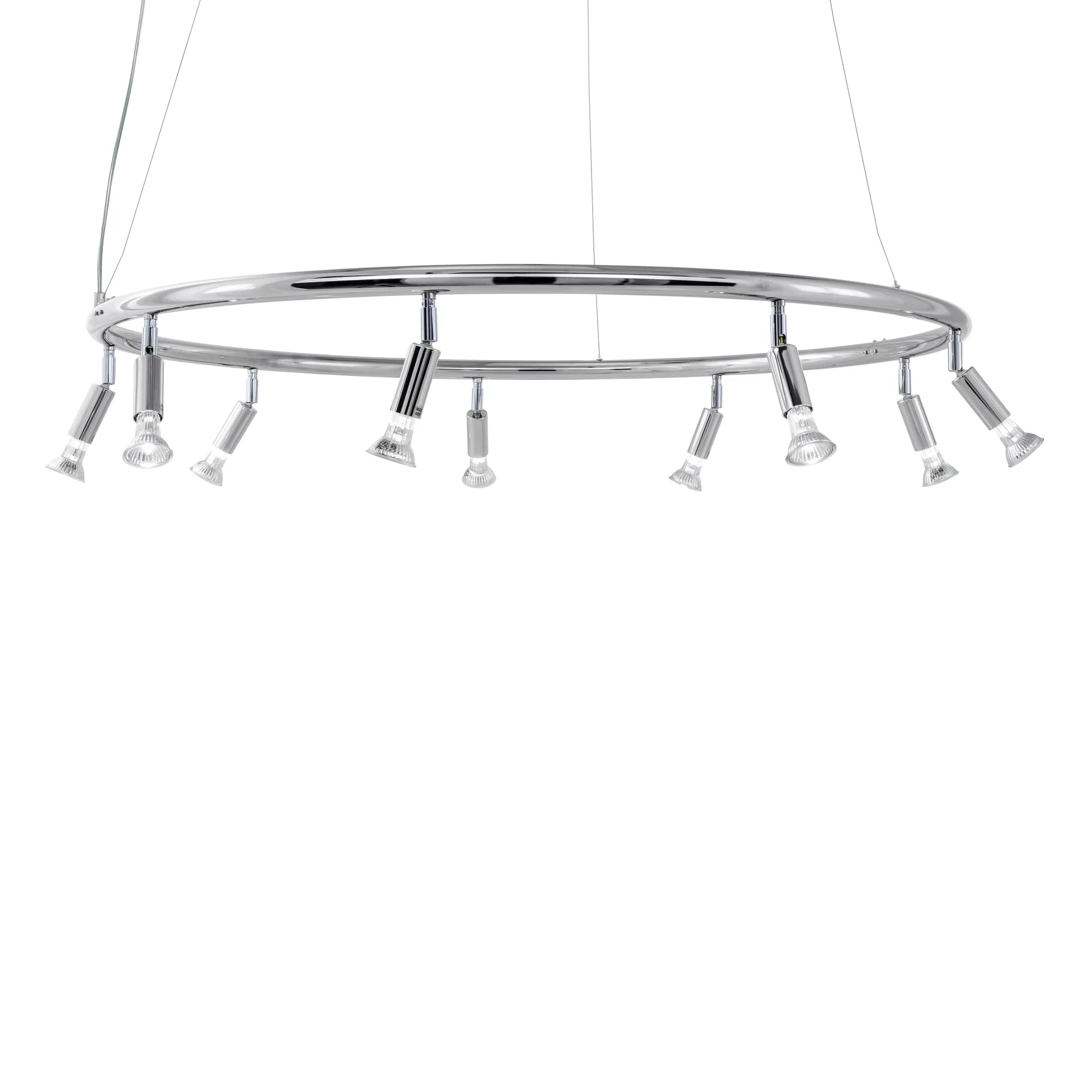 Lámpara de focos Star 9 Ø100 cm, latón niquelado Örsjö Belysning