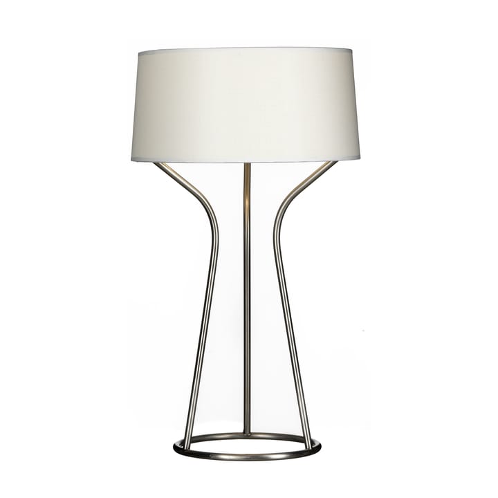 Lámpara de mesa Aria - acero inoxidable, pantalla blanca - Örsjö Belysning