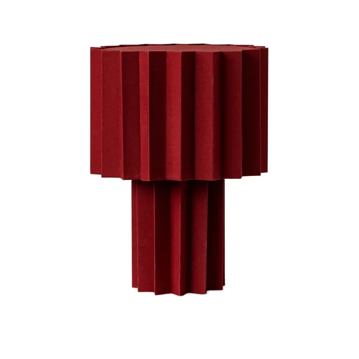 Lámpara de mesa de tela Plissé - Rojo, 40,9 cm - Örsjö Belysning