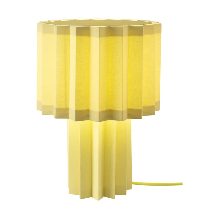 Lámpara de mesa Plissé textil - Amarillo, 40,9 cm - Örsjö Belysning