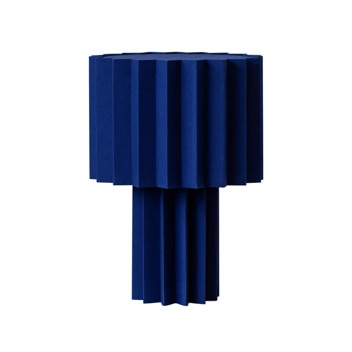 Lámpara de mesa Plissé textil - Azul, 40,9 cm - Örsjö Belysning