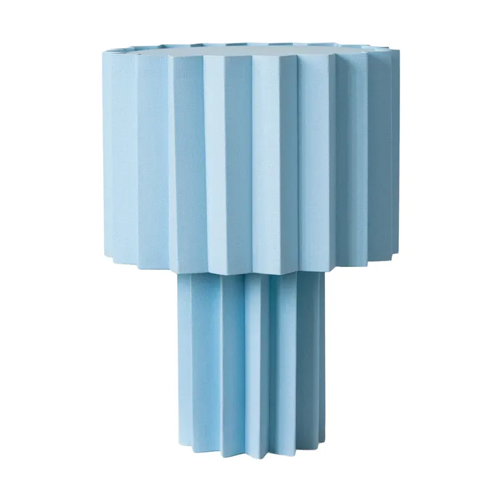 Lámpara de mesa Plissé textil - Azul claro, 40,9 cm - Örsjö Belysning