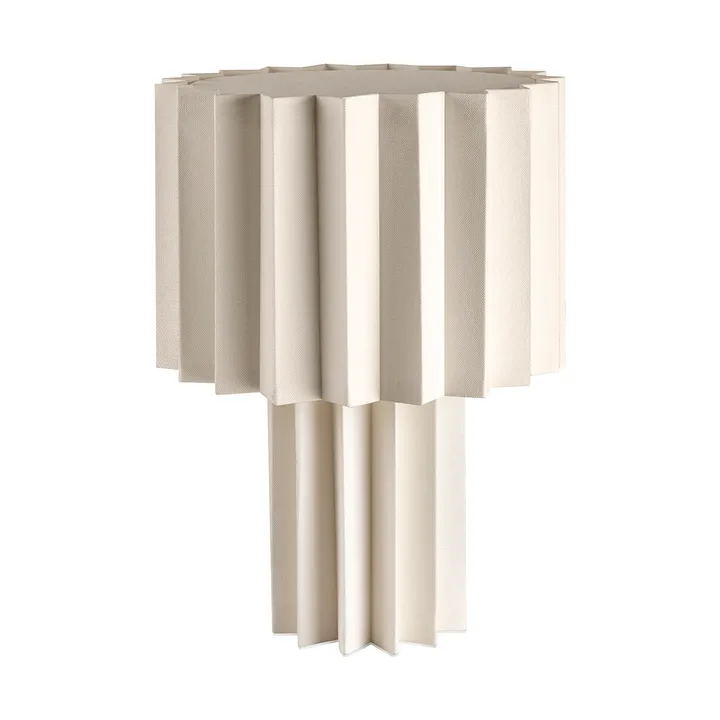 Lámpara de mesa Plissé textil - Blanco, 40,9 cm - Örsjö Belysning