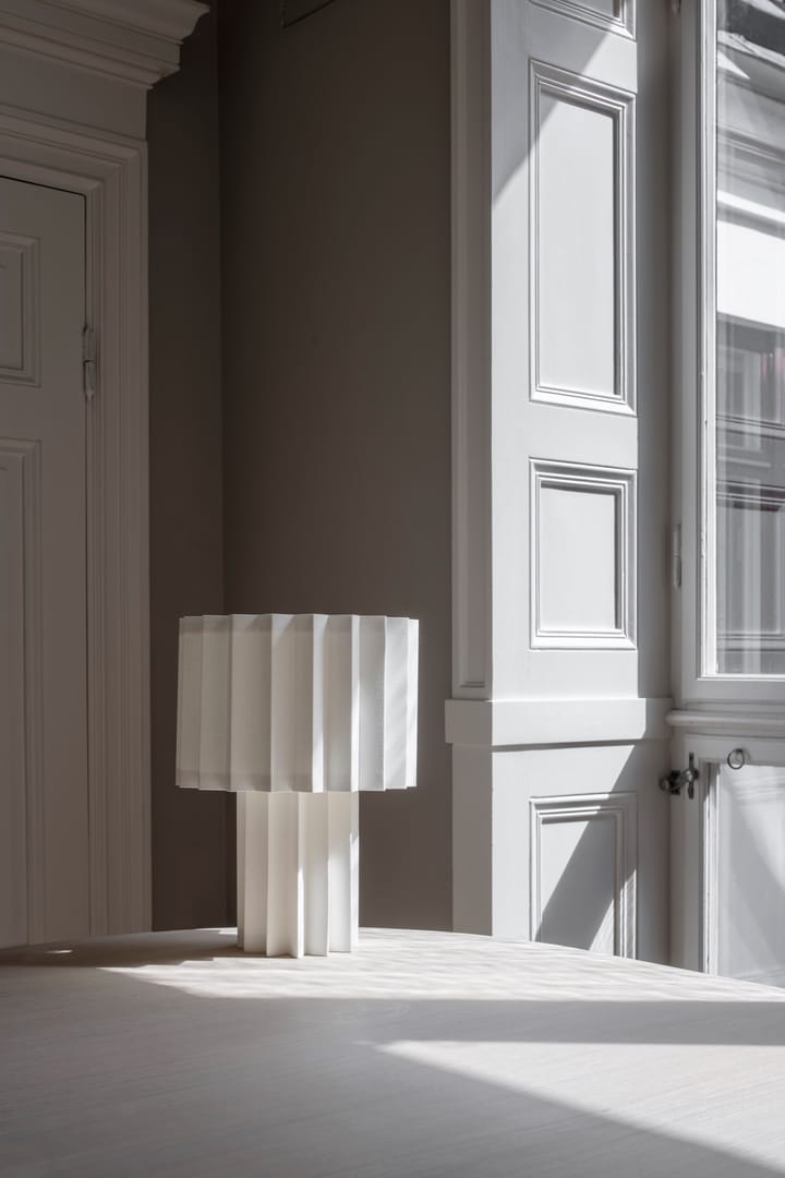 Lámpara de mesa Plissé textil, Blanco Örsjö Belysning