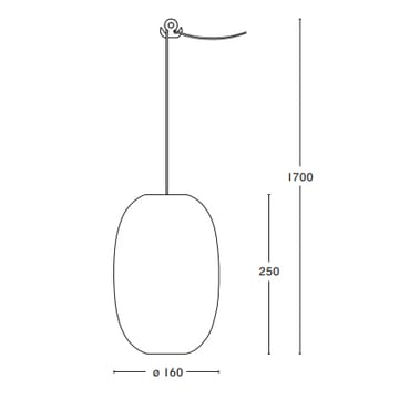 Lámpara de techo Pebble alargada - gris cálido-vidrio - Örsjö Belysning