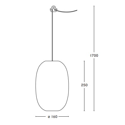 Lámpara de techo Pebble alargada, gris cálido-vidrio Örsjö Belysning