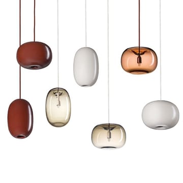 Lámpara de techo Pebble alargada - gris cálido-vidrio - Örsjö Belysning