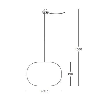 Lámpara de techo Pebble redondeada - rojo óxido-vidrio - Örsjö Belysning