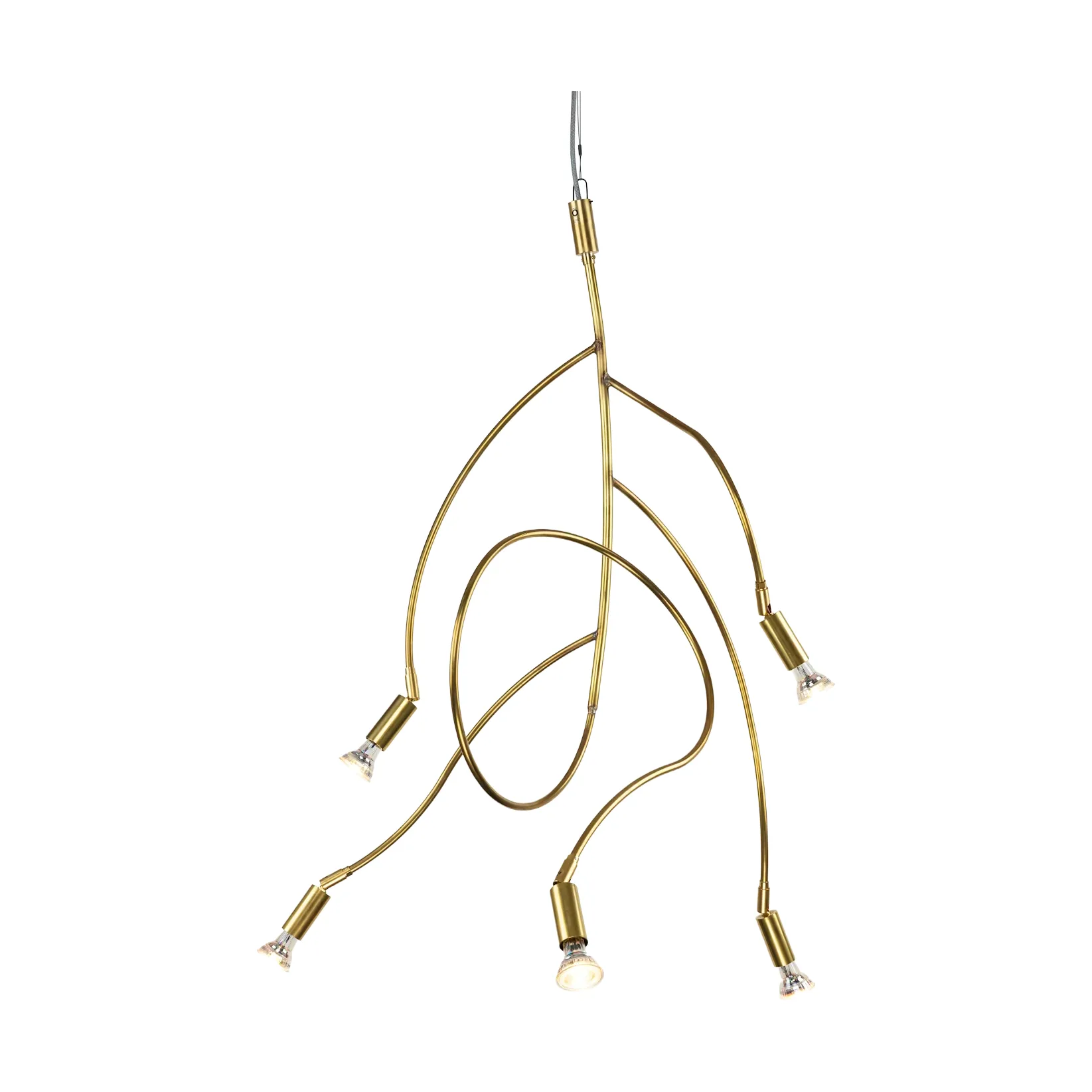 Lámpara de techo Ranka 5, Latón en bruto Örsjö Belysning