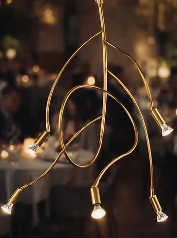 Lámpara de techo Ranka 5 - Latón en bruto - Örsjö Belysning