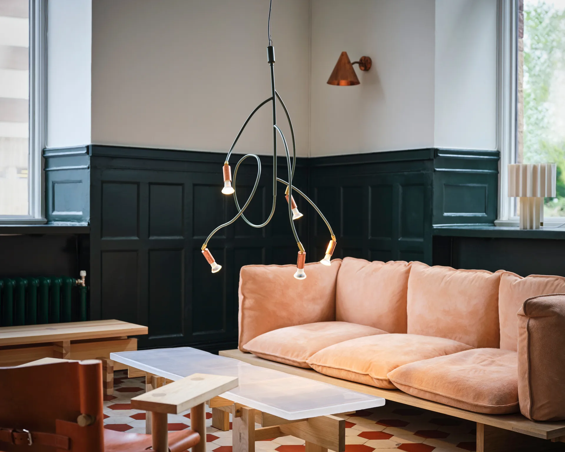 Lámpara de techo Ranka 5, Rojo Örsjö Belysning