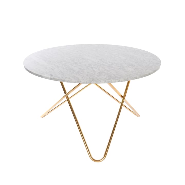 Mesa Big O Table - Mármol carrara, base de latón - OX Denmarq