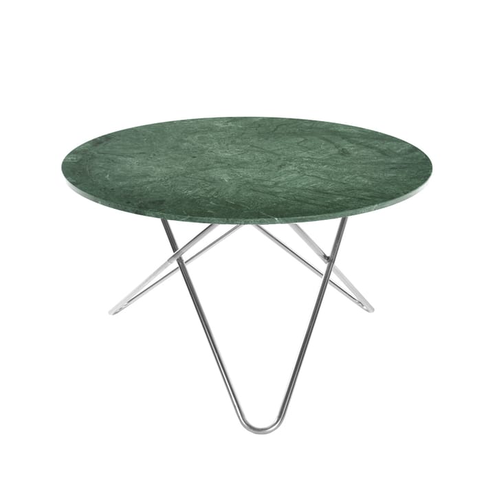 Mesa Big O Table - Mármol indio, base inoxidable - OX Denmarq