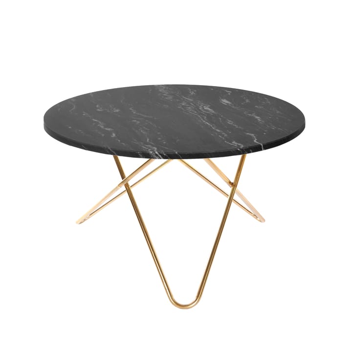 Mesa Big O Table - Mármol marquina, base de latón - OX Denmarq