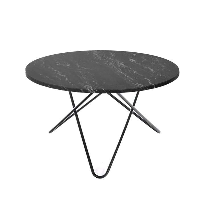 Mesa Big O Table - Mármol marquina, base negra - OX Denmarq