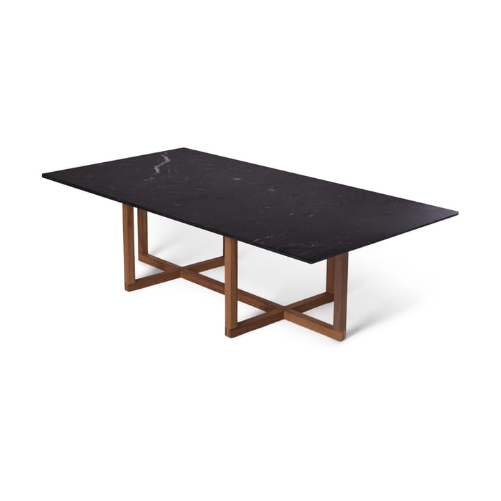 Mesa de centro Big Ninety 70x140 cm, base de roble ahumado - Mármol negro - OX Denmarq