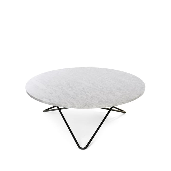 Mesa de centro Large O Table - Mármol carrara, estructura lacado negro - OX Denmarq