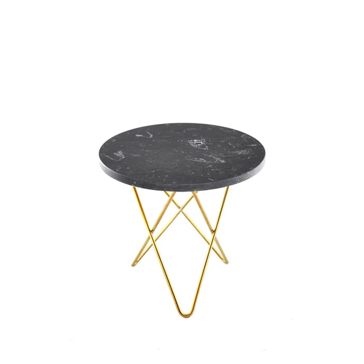 Mesa de centro Mini O Table - mármol marquina, estructura de latón - OX Denmarq