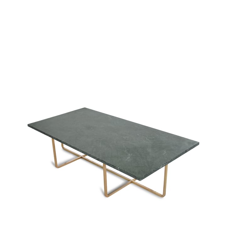 Mesa de centro Ninety rectangular - mármol indio, estructura de latón - OX Denmarq