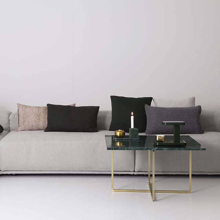 Mesa de centro Ninety rectangular, mármol marquina, estructura de latón OX Denmarq