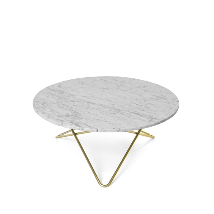 Mesa de centro O Table - mármol blanco, estructura de latón - OX Denmarq