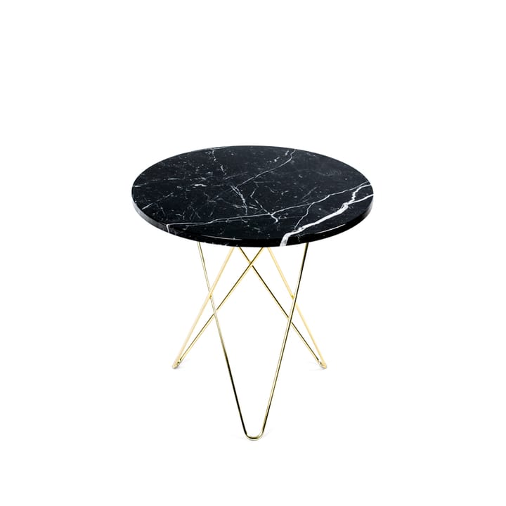 Mesa de centro Tall Mini O Table - mármol negro, estructura de latón - OX Denmarq