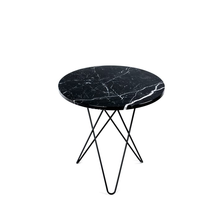 Mesa de centro Tall Mini O Table - mármol negro, estructura lacado negro - OX Denmarq